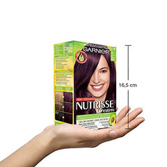 Garnier Nutrisse Cream, Permanent Hair Colour, 42 Deep Burgundy, 100% Grey Coverage, Nourished Hair Enriched With Avocado Oil, 1 Application