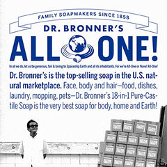 Dr. Bronner’s - Pure-Castile Liquid Soap (Citrus, 473 mL) - Made with Organic Oils, 18-in-1 Uses: Face, Body, Hair, Laundry, Pets and Dishes, Concentrated, Vegan, Non-GMO