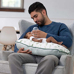 Boppy Nursing Pillow Cover, 100% Organic Cotton, Green Little Leaves, Fits the Original Support Boppy Pillow for Breastfeeding and Bottle Feeding, Cover Only, Nursing Support Pillow Sold Separately