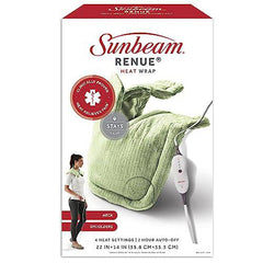 Sunbeam Renue Heat Wrap, Tension Relief Heating Pad, Spa Green