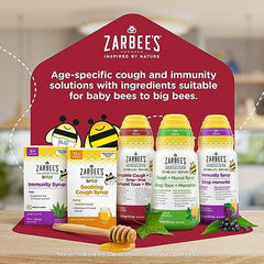 Zarbee's Children's Complete Cough + Cold Syrup, Zinc, Honey, Tumeric, Marshmallow Root, B Vitamins, English Ivy Leaf, 118 mL