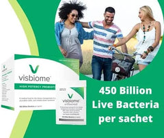 Visbiome® High Potency Probiotic 450 Billion Live Bacteria - 30 Packets Unflavored Powder- Shipped Cold in Recyclable Cooler with Temperature Monitor