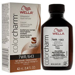 Wella ColorCharm Liquid Permanent Hair Color, 643/7wr Tan Blonde