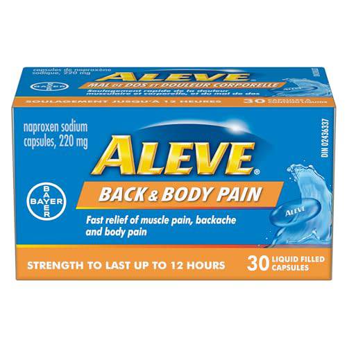 ALEVE Back and Body Pain Relief, clinically proven, Fast-Acting, Long-lasting, Naproxen Sodium 30 count