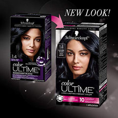 Schwarzkopf Color Ultime Permanent Hair Color Cream, 1.4 Sapphire Black, 1 Count