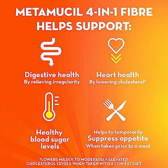 Metamucil, Daily Psyllium Husk Powder Supplement, Sugar-Free, 4-in-1 Fiber for Digestive Health, Berry Smooth Flavored Drink, 114 Servings