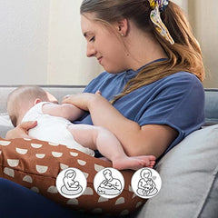 Boppy Nursing Pillow Original Support, Clay Pebbles, Ergonomic Nursing Essentials for Bottle and Breastfeeding, Firm Hypoallergenic Fiber Fill, with Removable Nursing Pillow Cover, Machine Washable