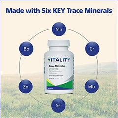 VITALITY Trace Minerals + Chlorella | 90 Vegetable Capsules (90 Days)