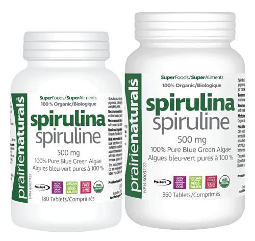 Prairie Naturals Organic spirulina tablets 360 Count