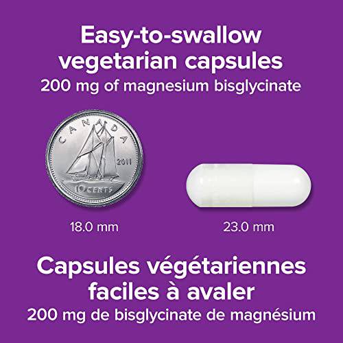 Webber Naturals Magnesium Bisglycinate 200 mg, 120 Capsules, Supports Bone and Muscle Functions, Vegan - Zecoya