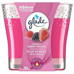 Glade Scented Candle, Bubbly Berry Splash, 1-Wick Candle, Air Freshener Infused with Essential Oils for Home Fragrance, 1 Count