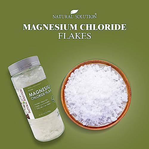 Natural Solution Pure Magnesium Chloride Flakes, Therapeutic Grade, Stress Relief and Relaxation - 0.77 lbs