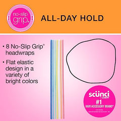 Scunci No-slip Grip Flat Bright Headwraps