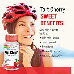 SOLARAY – Tart Cherry Fruit Extract 425mg | Herbal Support | Vegan | Lab Verified | 90 Vegetarian Capsules