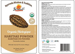 Organic Haritaki Powder 200g/ NPN 80090900/ Terminalia Chebula/Traditional laxative