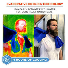 Ergodyne Chill-Its 6602 Evaporative Cooling Towel, Lime