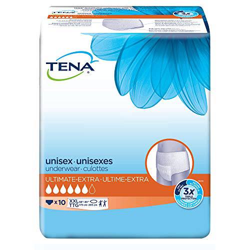 Tena Incontinence Underwear, Ultimate, 2x-large 10 Count