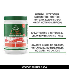 Pure-le Protein Watermelon - Made with Real Watermelons - Great Tasting, Non-Thickening, All Natural, Low Carbohydrate - 100% Grass-Fed Hydrolysed Whey Protein Isolate, Pastured Raised, Hormone Free, Soy Free, GMO Free, Gluten Free