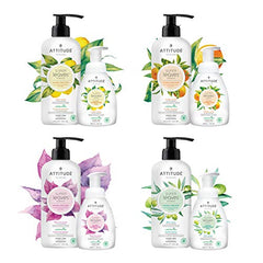 ATTITUDE Hand Soap, EWG Verified, Plant and Mineral-Based Ingredients, Vegan and Cruelty-free Beauty and Personal Care Products, Vine Leaves and Pomegranate, 473 mL