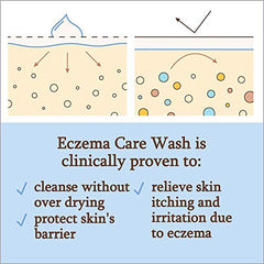 Aveeno Baby Eczema Care Wash for cleanses & soothes eczema prone skin, Colloidal Oatmeal - Fragrance Free, 236mL