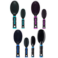 Conair Salon Results Hairbrush, 1 Travel Hairbrush and 1 Full-Sized Brush Included, Hairbrushes for Women and Men, Color May Vary, 2 Pack