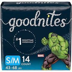 GoodNites Huggies Goodnites Training Pants, Boys Bedwetting NightTime Underwear, Size S/M, 43-68 lbs, 14 Count