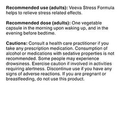 Veeva Stress Formula - 60 Vege Caps 60 count