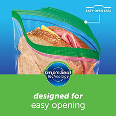 Ziploc Snack and Sandwich Bags for On-The-Go Freshness, Grip 'n Seal Technology for Easier Grip, Open, and Close, 180 Count - Zecoya