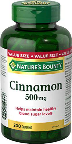 Cinnamon Pills and Herbal Health Supplement, Helps Maintain Blood Sugar Levels, 500mg