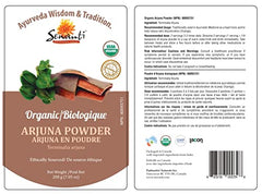 Organic Arjuna Powder 200g/ NPN 80093751/ Terminalia Arjuna/Supports Cardiac & Skin Health