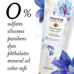 Pantene Nutrient Blends Illuminating Biotin Color Care Conditioner, Sulfate Free Color Protection, 237 Ml