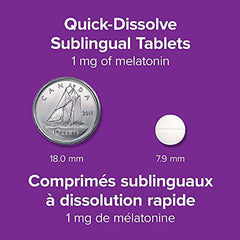 Webber Naturals® Melatonin Quick Dissolve , 1 mg - Zecoya