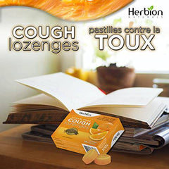 Herbion Naturals Sugar-Free Cough Lozenges with Natural Orange Flavour, 18 Lozenges - Relieves Cough, Clears Nasal Congestion, Soothes Sore Throat; For Adults and Children 12 years and above, 18 Count (Pack of 1)