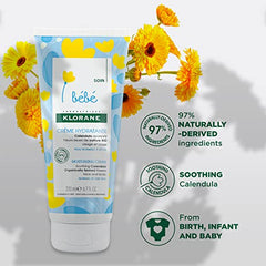 Klorane - Baby Moisturizing Cream with Soothing Calendula - Baby face & body - Normal to Dry Skin, Infants, Babies From birth - 200ml