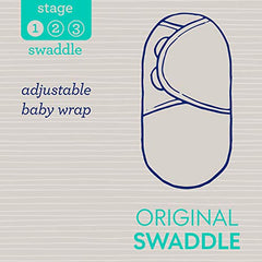 SwaddleMe Original Swaddle – Size Small/Medium, 0-3 Months, 3-Pack (Elephant Stripes)