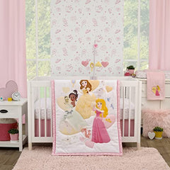 Disney Make A Wish Princess Pink and Gold Hearts, Crown, and Mirror Musical Mobile