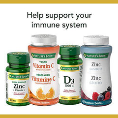 Nature's Bounty Zinc Supplement, Helps Maintain Immune Function, 50mg, 100 caplets, Multi-colored