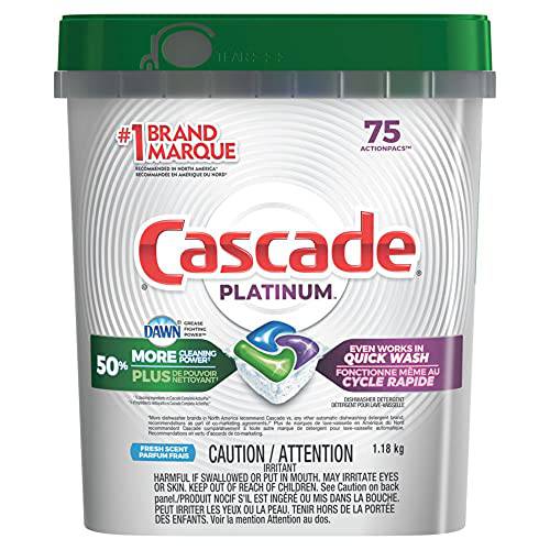 Cascade Platinum Dishwasher Detergent ActionPacs, Fresh Scent - Zecoya