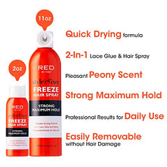 Red By Kiss: Styler Fixer Freeze Hair Spray - Strong Maximum Hold 11.1 oz