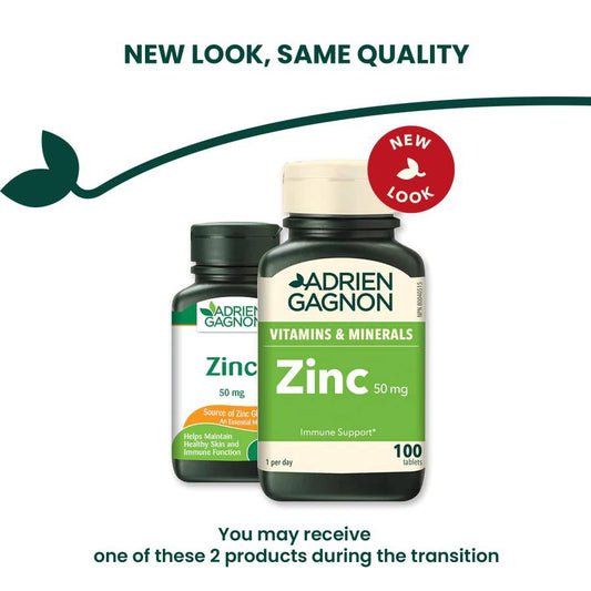 Adrien Gagnon - Zinc 50mg, Immune System Support, 100 Tablets