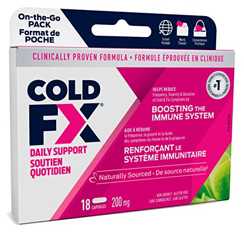 COLD-FX Daily Support, Ginseng, Extract, Reduce Chance Cold and Flu, Support Immune System - 18 Capsules