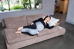 Babymoov Mom & Baby Pillow | Ultra Soft Cushion for Sleeping, Reading, Leg Support, Pregnancy, Nursing & Breastfeeding (PICK YOUR COLOR)