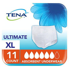 Tena Incontinence Unisex Underwear, Ultimate, Extra Large, 11 Count