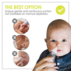 bblüv– Rinö - Baby Nasal Aspirator - Nasal Aspirator For Babies, Safe, Fast & Hygienic Mucus Cleaner For Newborns & Toddlers, White