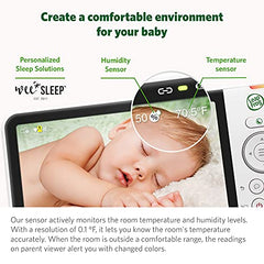 LeapFrog LF925-2HD 1080p WiFi Remote Access 360 Degree Pan & Tilt 2 Camera Video Baby Monitor with 5” High Definition 720p Display, Night Light, Color Night Vision (White) One Size