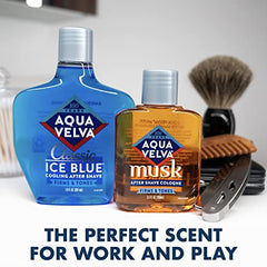 Aqua Velva After Shave, Classic Ice Blue, Soothes, Cools, and Refreshes Skin, 235 mL