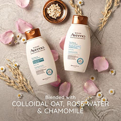 Aveeno Rose Water & Chamomile Shampoo for Dry Hair, Hydrating, 354 milliliters