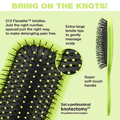 The Knot Dr. for Conair Hair Brush, Wet and Dry Detangler Hair Brush, Removes Knots and Tangles, For All Hair Types, Green