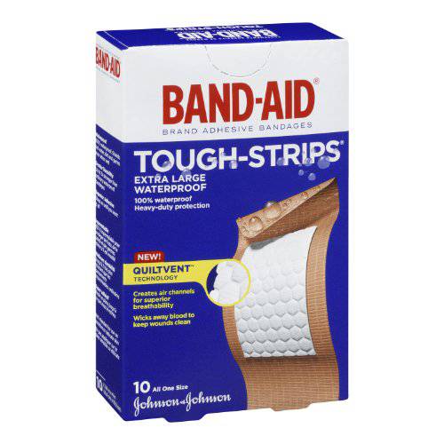 Tough-Strips Adhesive Bandages, Waterproof Extra Large - Zecoya