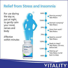 VITALITY Relax+ All Herbal Supplement - 60 Tablets